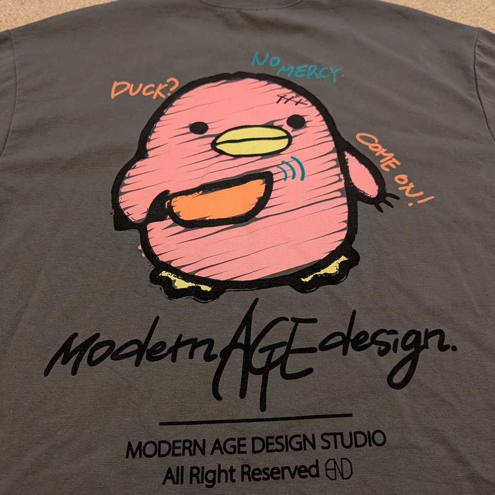 Modern Age Design No Mercy Oversized Graphic Tee